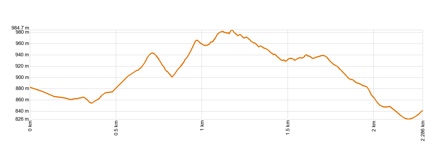Altimetría PR-TF 65.1 El Molledo - Risco Blanco